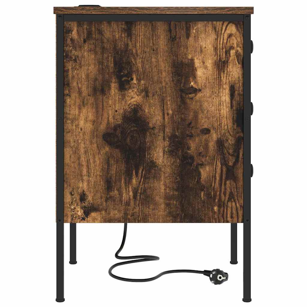 Natskab med skuffe Røget eg 42 x 41 x 61 cm Konstrueret træ