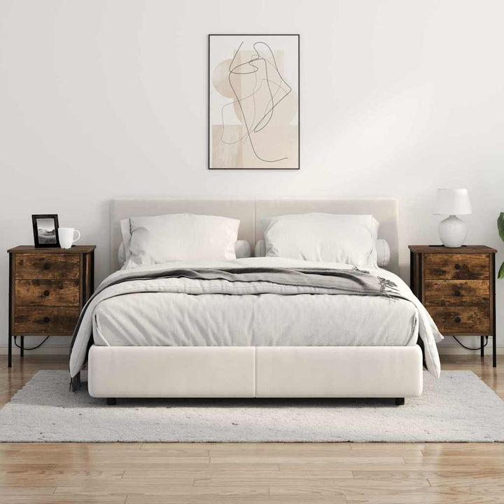 Natskab 2 pcs Røget eg 42 x 41 x 61 cm Konstrueret træ