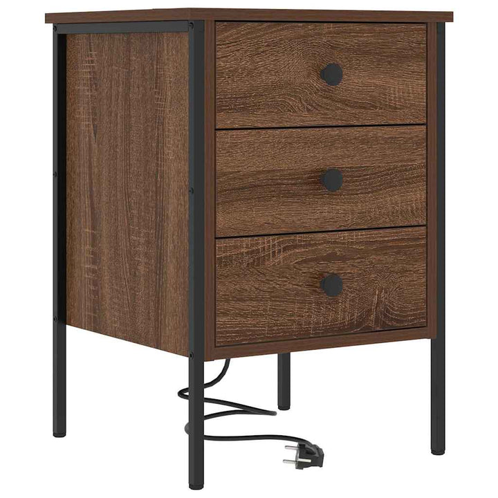 Natskab med skuffe Brun eg 42 x 41 x 61 cm Konstrueret træ