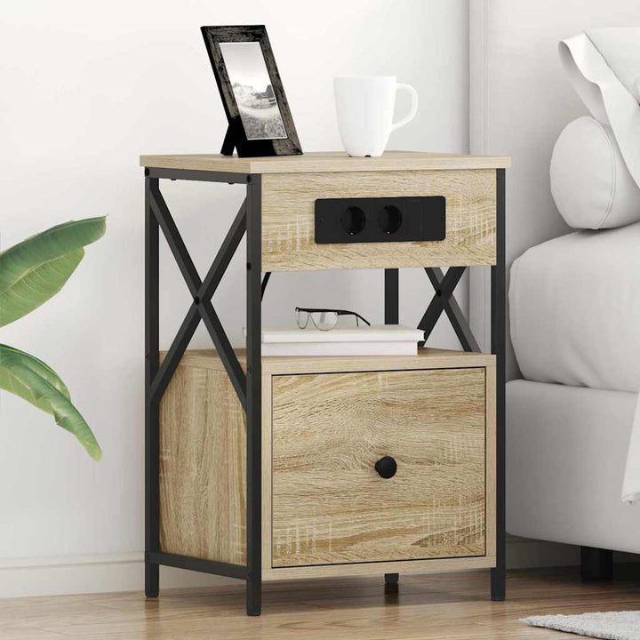 Natskab 2 pcs Sonoma eg 40 x 31 x 60 cm Konstrueret træ