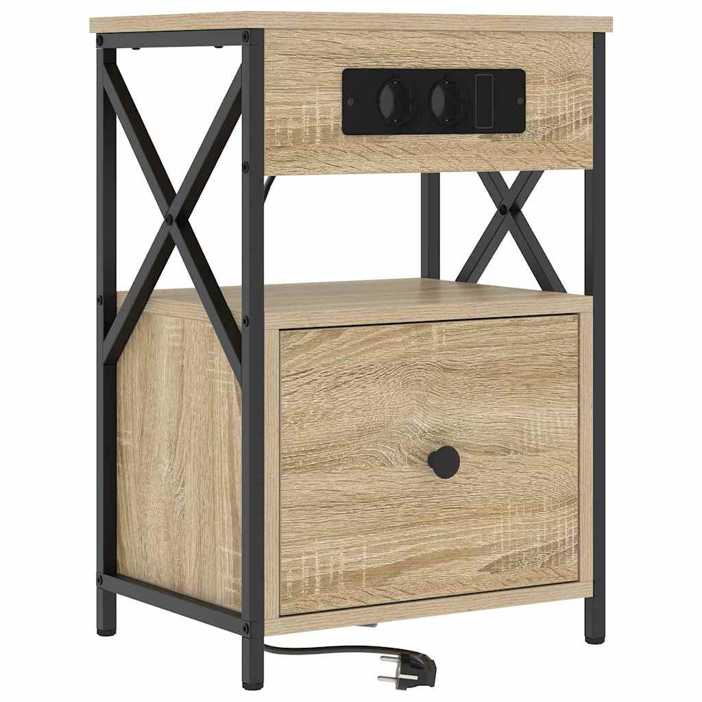 Natskab 2 pcs Sonoma eg 40 x 31 x 60 cm Konstrueret træ