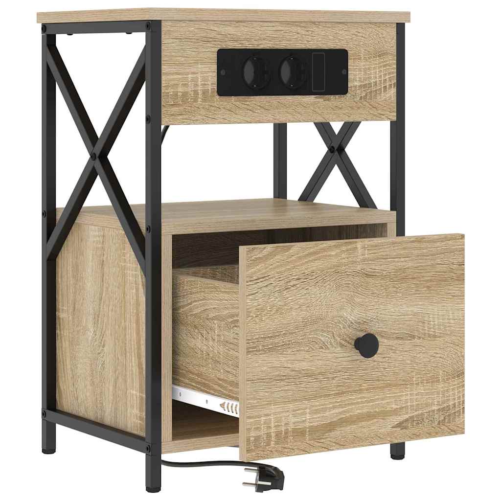 Natskab 2 pcs Sonoma eg 40 x 31 x 60 cm Konstrueret træ