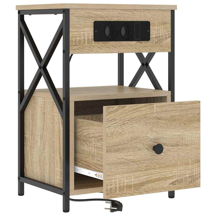Natskab 2 pcs Sonoma eg 40 x 31 x 60 cm Konstrueret træ