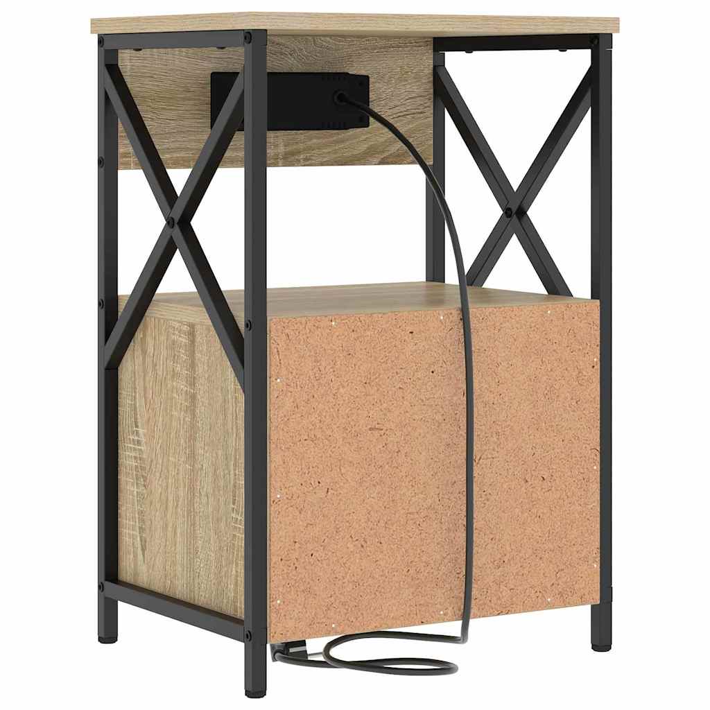 Natskab 2 pcs Sonoma eg 40 x 31 x 60 cm Konstrueret træ