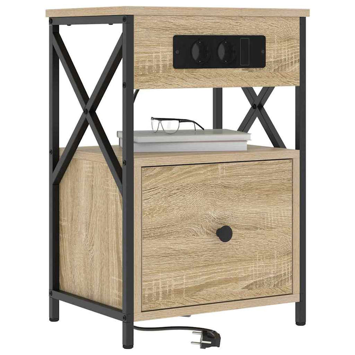 Natskab 2 pcs Sonoma eg 40 x 31 x 60 cm Konstrueret træ