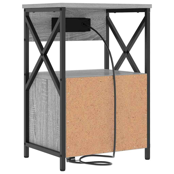 Natskab 2 pcs Grå Sonoma 40 x 31 x 60 cm Konstrueret træ