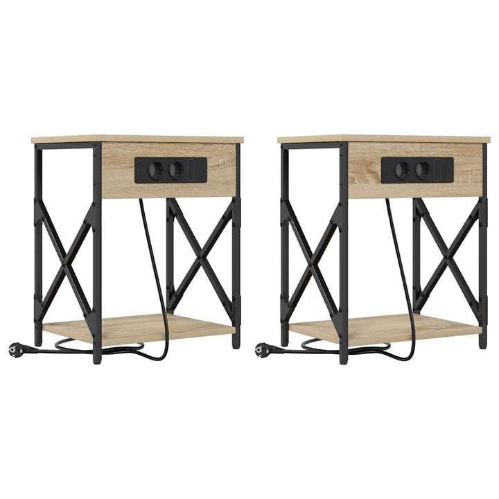 Natskab 2 pcs Sonoma eg 41 x 31 x 51 cm Konstrueret træ