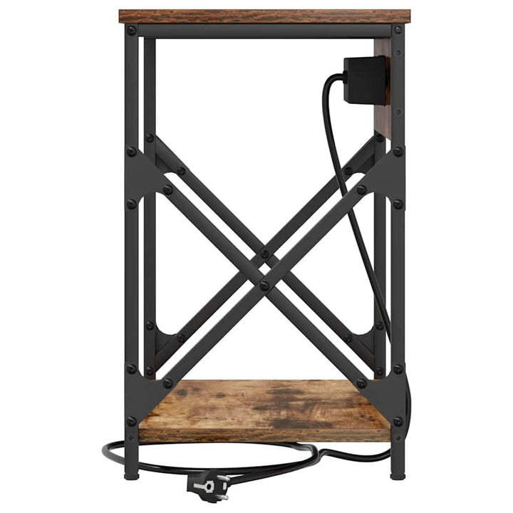 Natskab 2 pcs Røget eg 41 x 31 x 51 cm Konstrueret træ