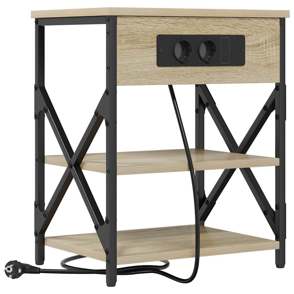 Natskab 2 pcs Sonoma eg 41 x 31 x 51 cm Konstrueret træ