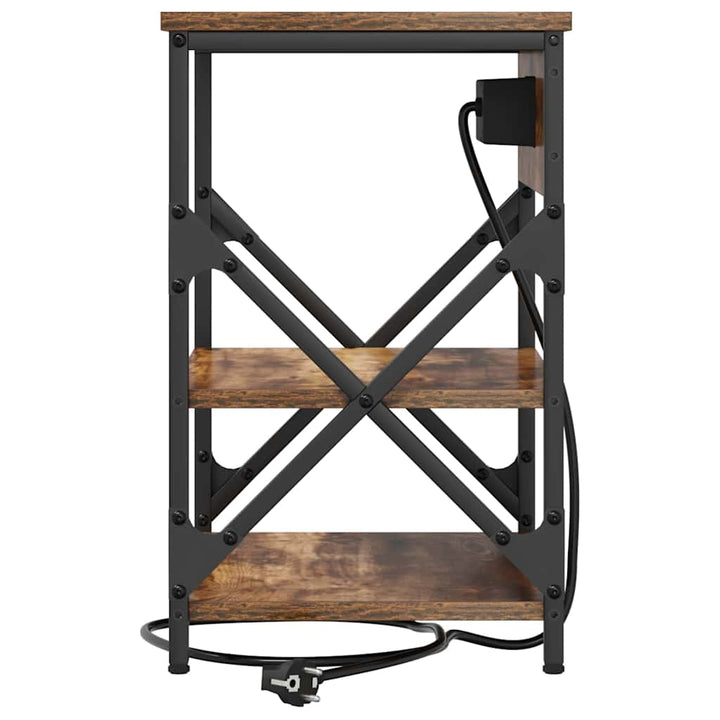 Natskab 2 pcs Røget eg 41 x 31 x 51 cm Konstrueret træ