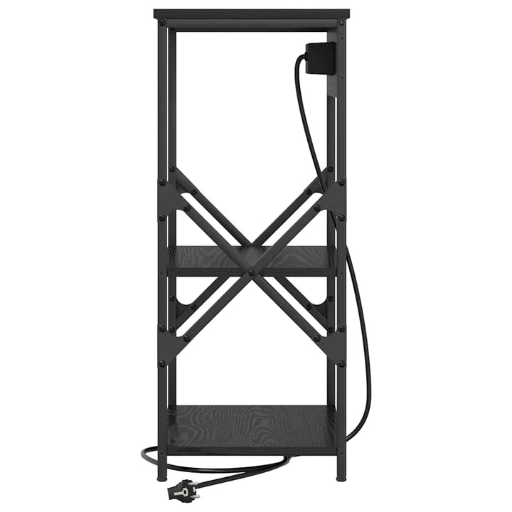 Natskab med hylde Sort eg 41 x 31 x 76 cm Konstrueret træ