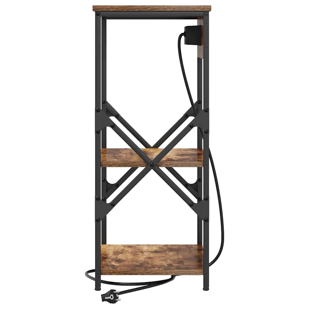 Natskab 2 pcs Røget eg 41 x 31 x 76 cm Konstrueret træ