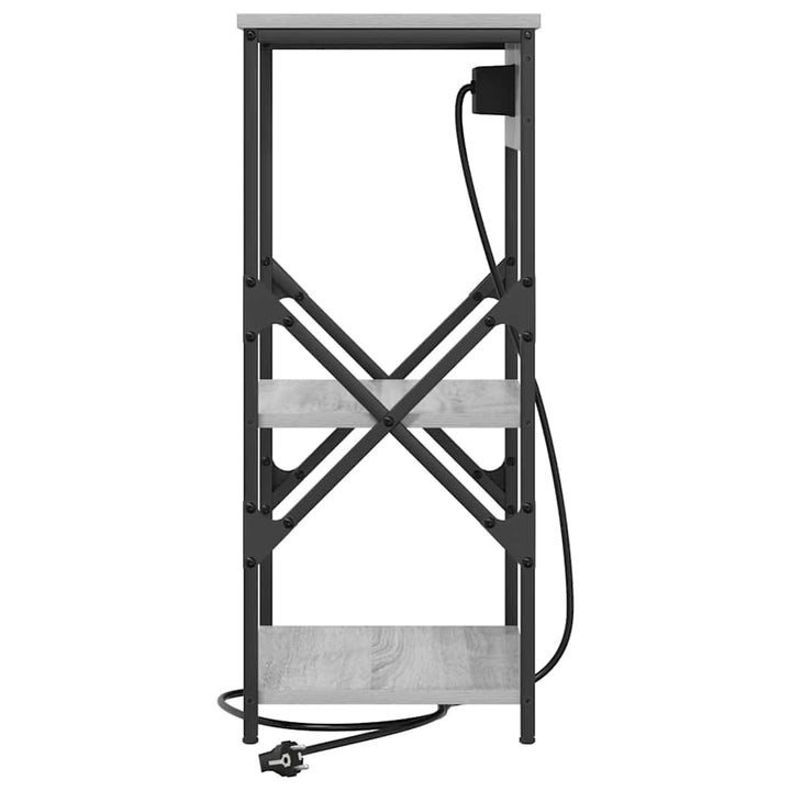 Natskab 2 pcs Grå Sonoma 41 x 31 x 76 cm Konstrueret træ