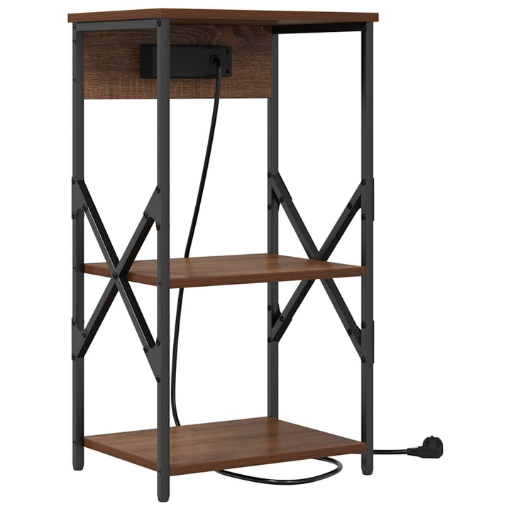 Natskab med hylde Brun eg 41 x 31 x 76 cm Konstrueret træ