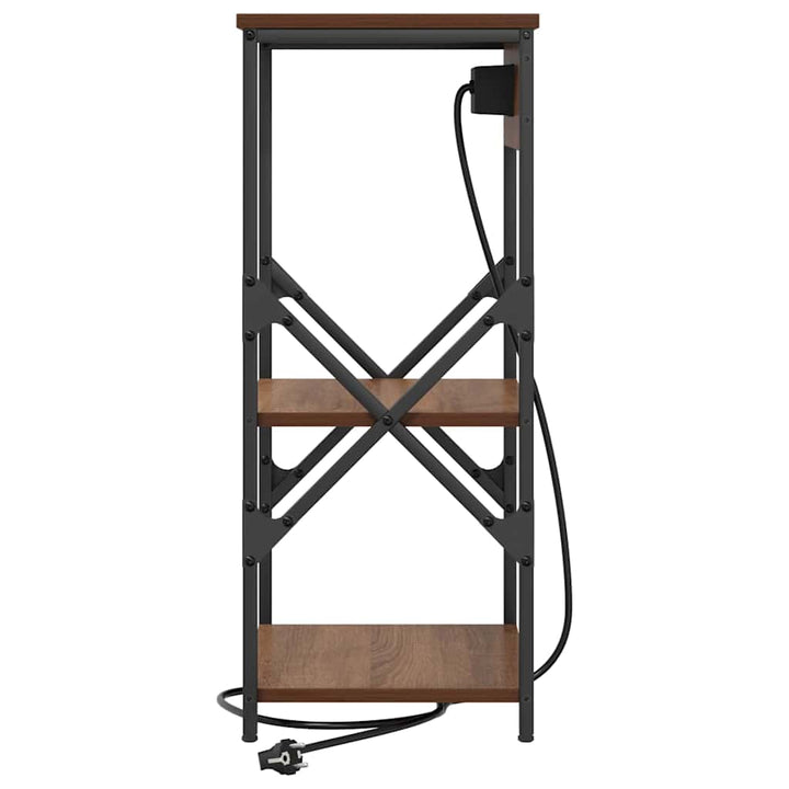 Natskab med hylde 2 pcs Brun eg 41 x 31 x 76 cm Konstrueret træ