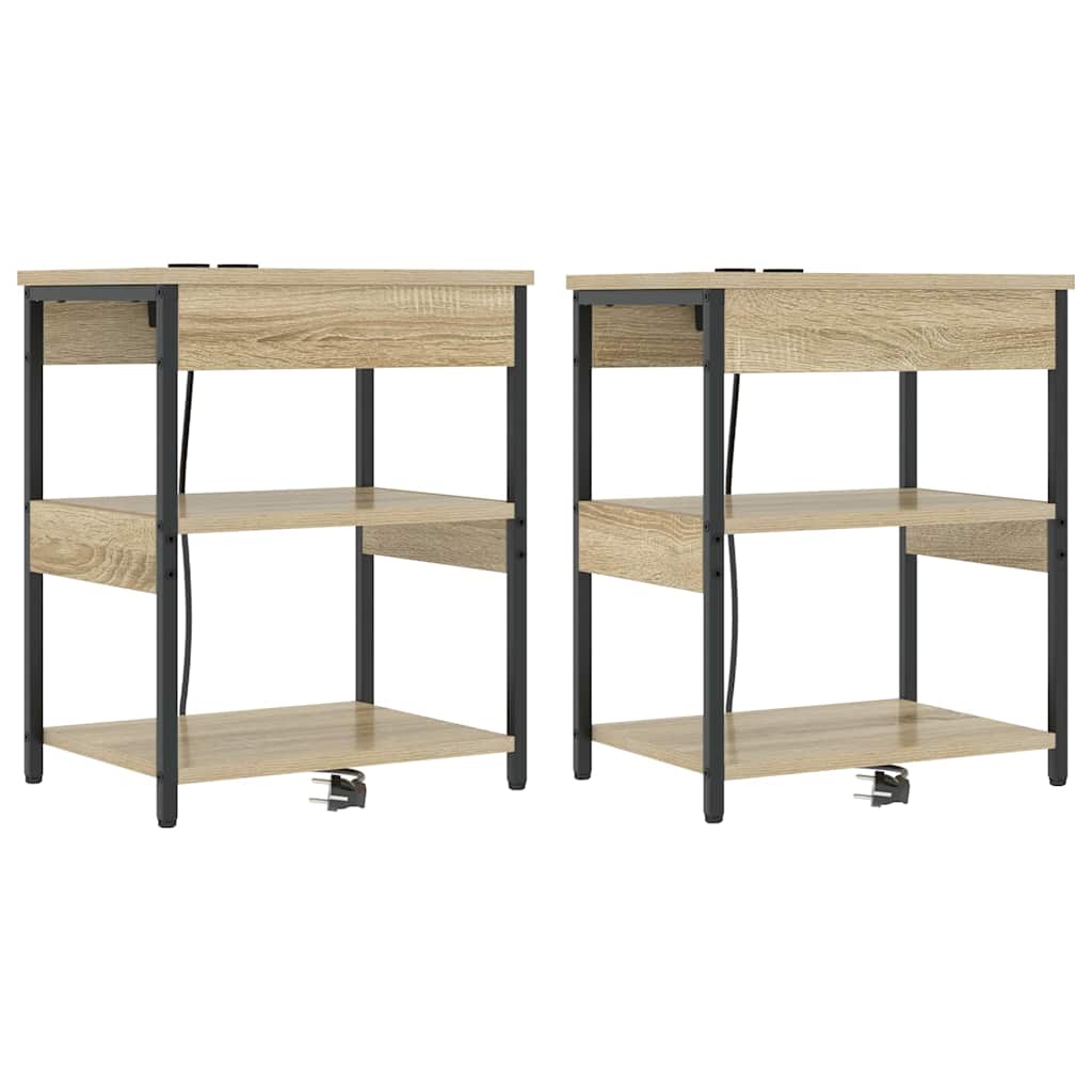 Natskab 2 pcs Sonoma eg 41 x 31 x 51 cm Konstrueret træ