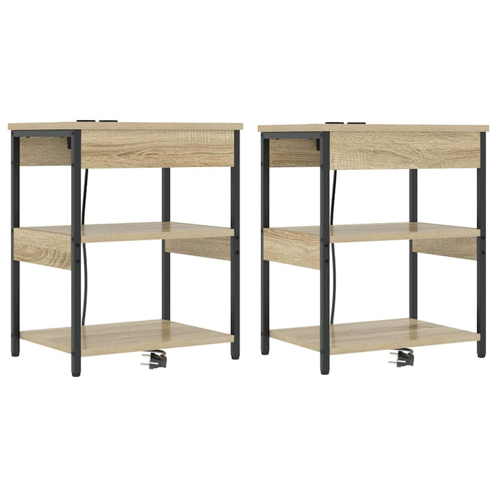 Natskab 2 pcs Sonoma eg 41 x 31 x 51 cm Konstrueret træ