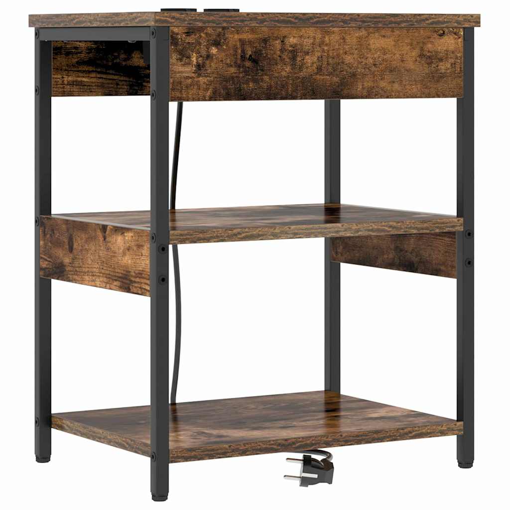 Natskab 2 pcs Røget eg 41 x 31 x 51 cm Konstrueret træ
