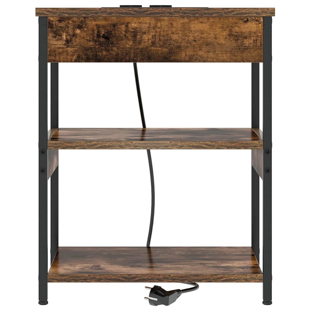 Natskab 2 pcs Røget eg 41 x 31 x 51 cm Konstrueret træ