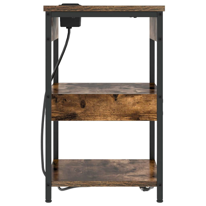 Natskab 2 pcs Røget eg 41 x 31 x 51 cm Konstrueret træ