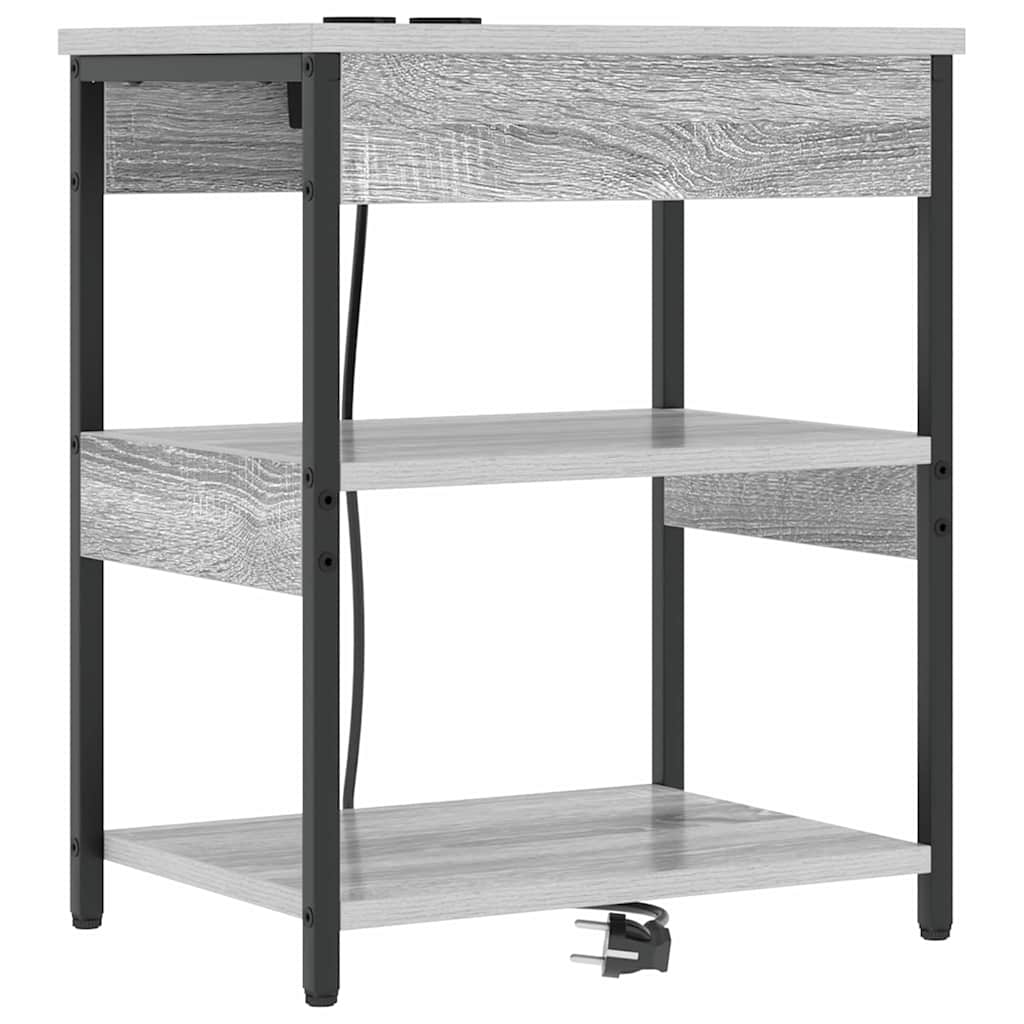 Natskab 2 pcs Grå Sonoma 41 x 31 x 51 cm Konstrueret træ