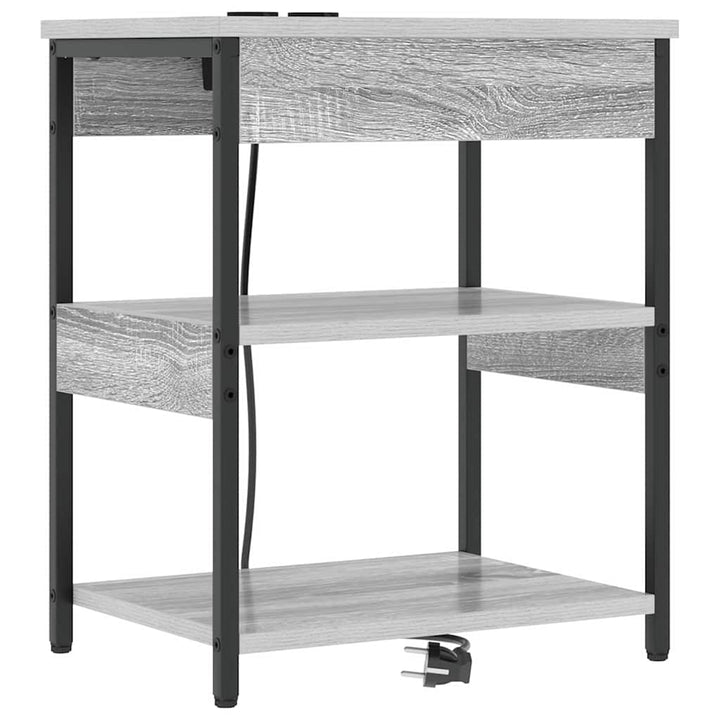 Natskab 2 pcs Grå Sonoma 41 x 31 x 51 cm Konstrueret træ