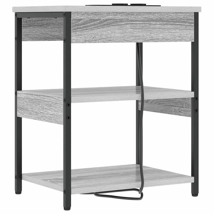 Natskab 2 pcs Grå Sonoma 41 x 31 x 51 cm Konstrueret træ