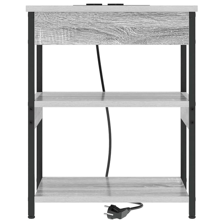 Natskab 2 pcs Grå Sonoma 41 x 31 x 51 cm Konstrueret træ