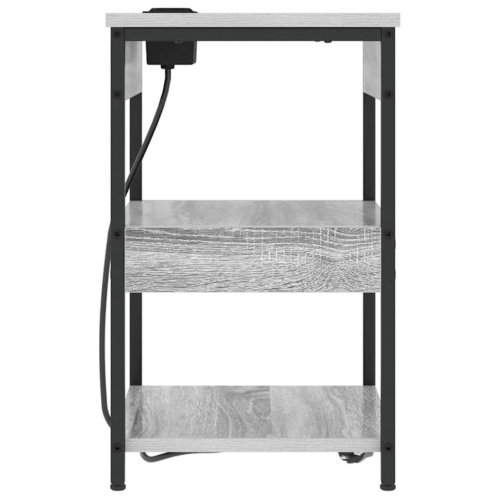 Natskab 2 pcs Grå Sonoma 41 x 31 x 51 cm Konstrueret træ