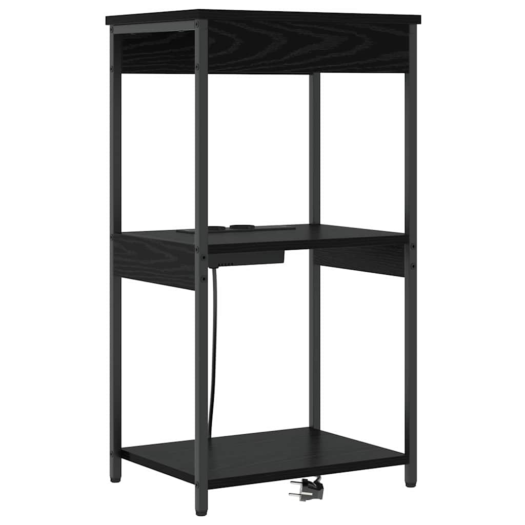 Natskab med hylde Sort eg 41 x 31 x 76 cm Konstrueret træ