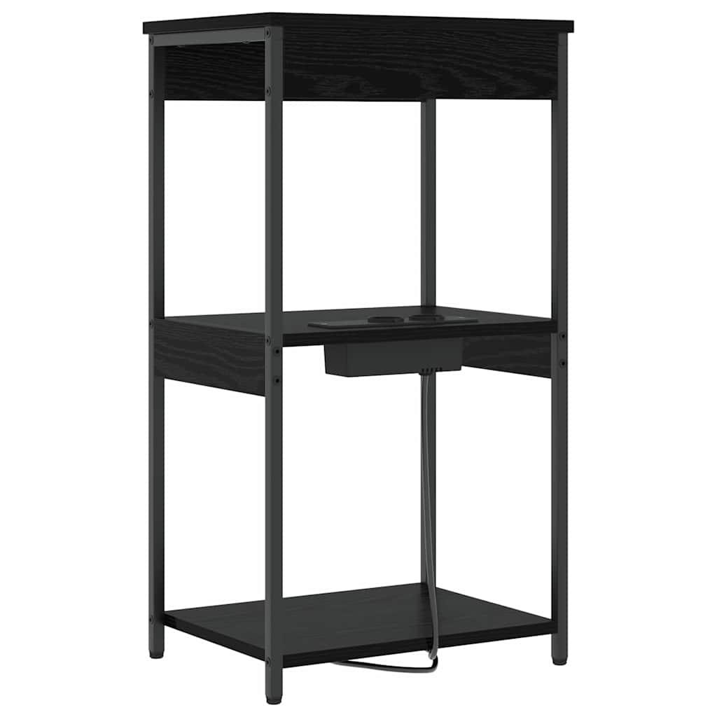 Natskab med hylde Sort eg 41 x 31 x 76 cm Konstrueret træ