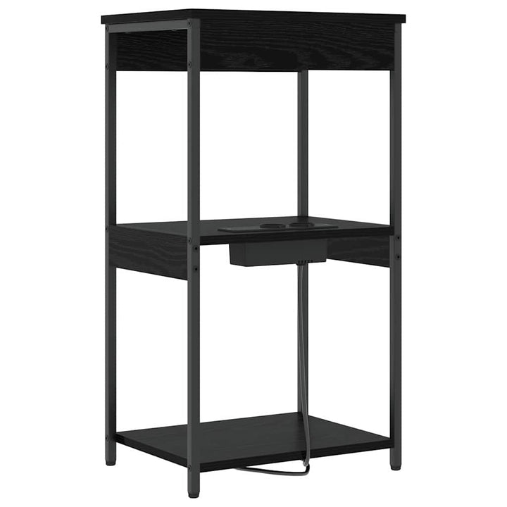 Natskab med hylde Sort eg 41 x 31 x 76 cm Konstrueret træ