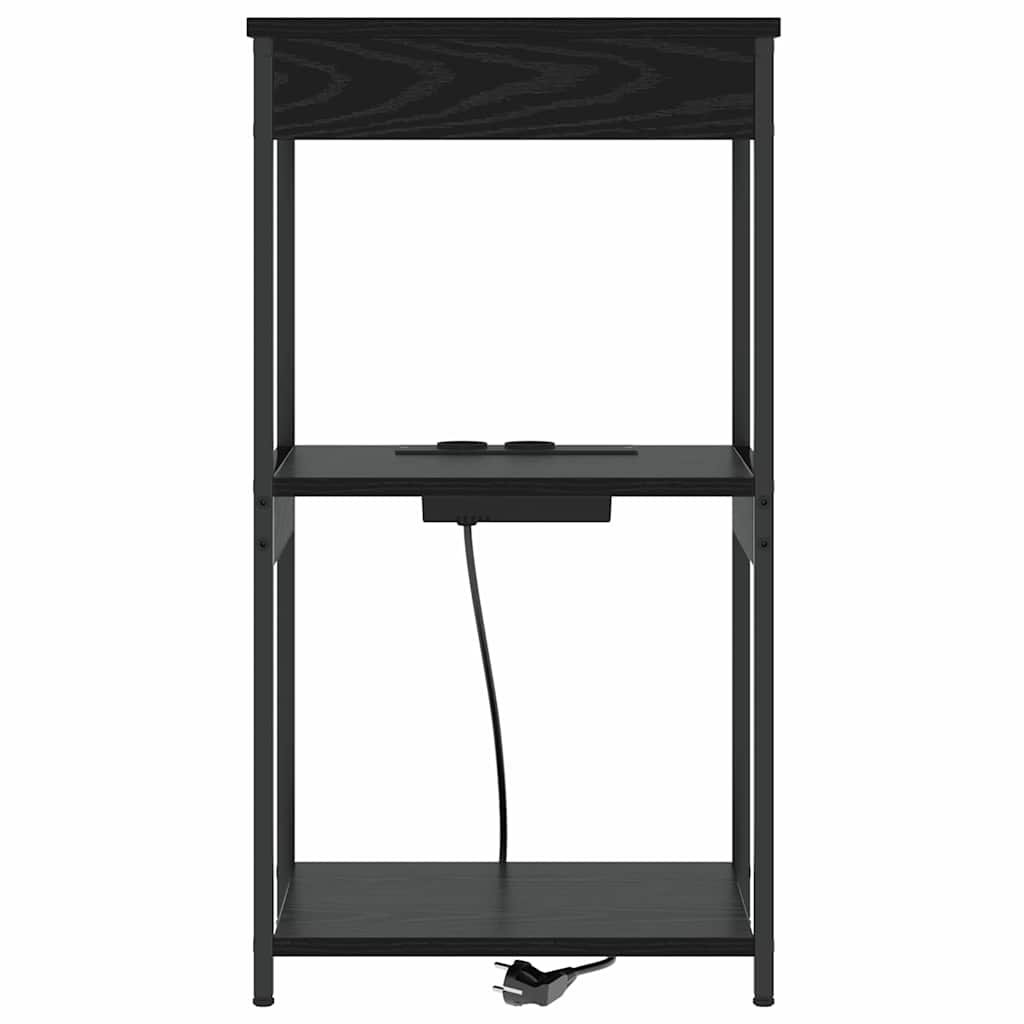 Natskab med hylde Sort eg 41 x 31 x 76 cm Konstrueret træ