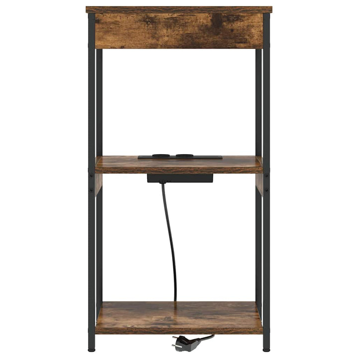 Natskab med hylde Røget eg 41 x 31 x 76 cm Konstrueret træ