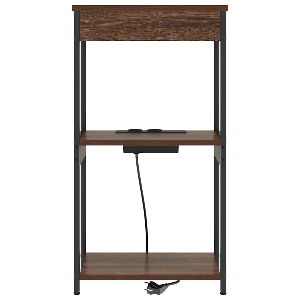 Natskab med hylde Brun eg 41 x 31 x 76 cm Konstrueret træ