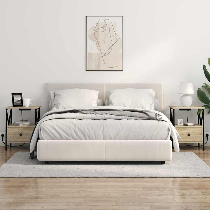 Natskab 2 pcs Sonoma eg 41,5 x 40,5 x 55 cm Konstrueret træ