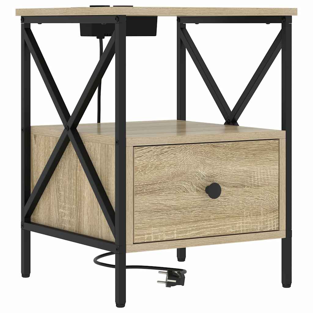 Natskab 2 pcs Sonoma eg 41,5 x 40,5 x 55 cm Konstrueret træ