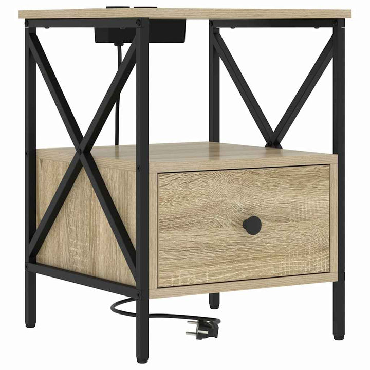 Natskab 2 pcs Sonoma eg 41,5 x 40,5 x 55 cm Konstrueret træ