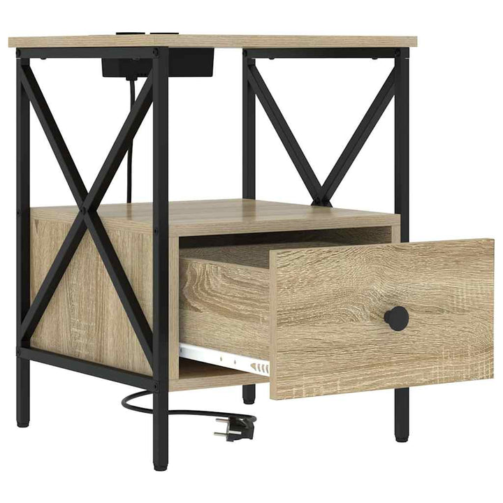 Natskab 2 pcs Sonoma eg 41,5 x 40,5 x 55 cm Konstrueret træ