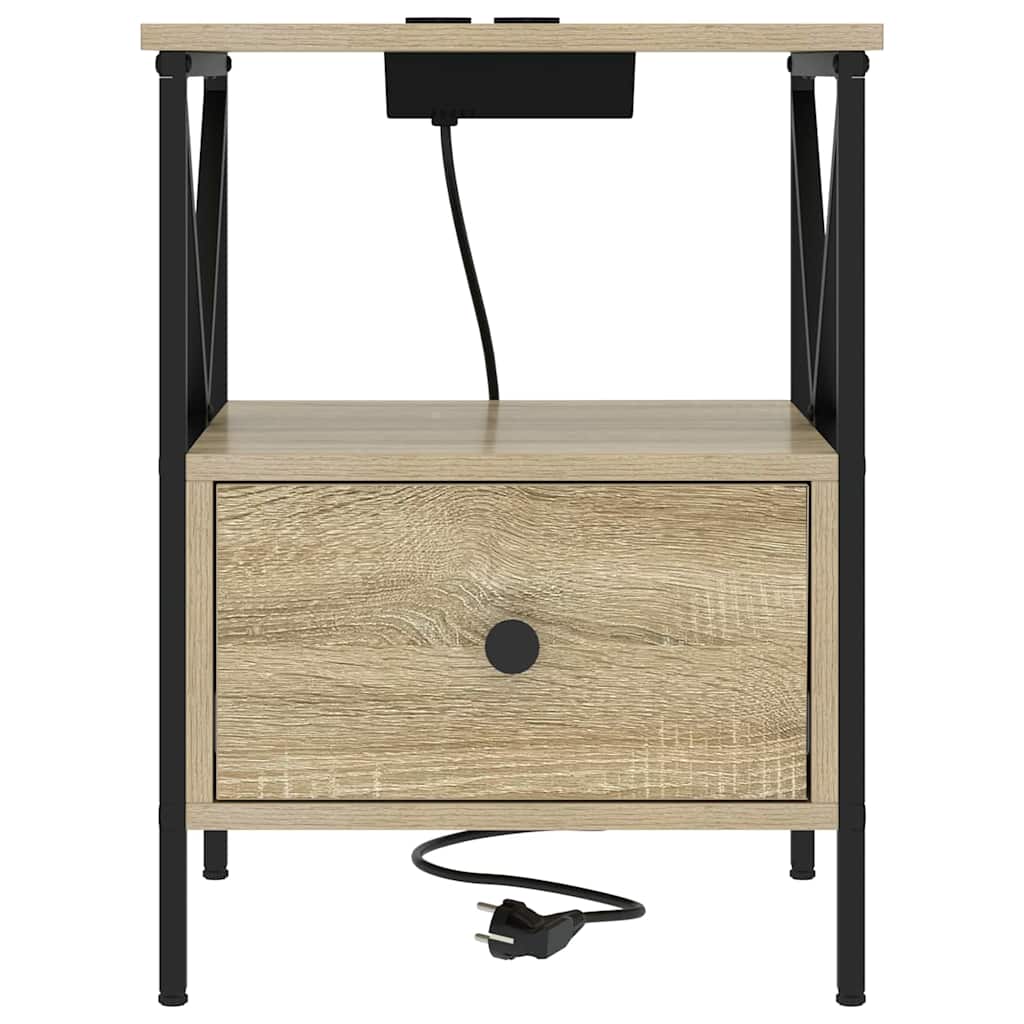Natskab 2 pcs Sonoma eg 41,5 x 40,5 x 55 cm Konstrueret træ