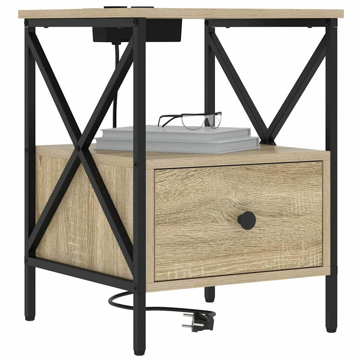 Natskab 2 pcs Sonoma eg 41,5 x 40,5 x 55 cm Konstrueret træ