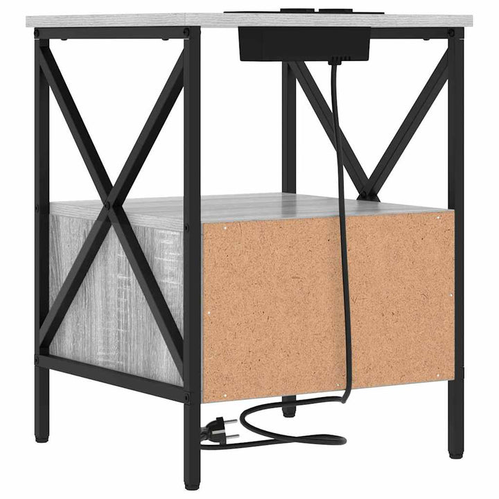 Natskab 2 pcs Grå Sonoma 41,5 x 40,5 x 55 cm Konstrueret træ