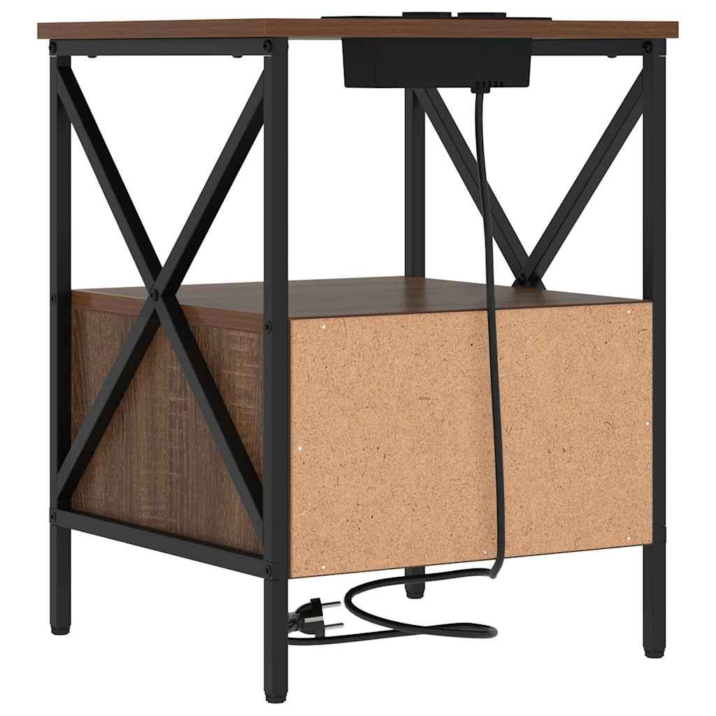 Natskab med skuffe Brun eg 41,5 x 40,5 x 55 cm Konstrueret træ