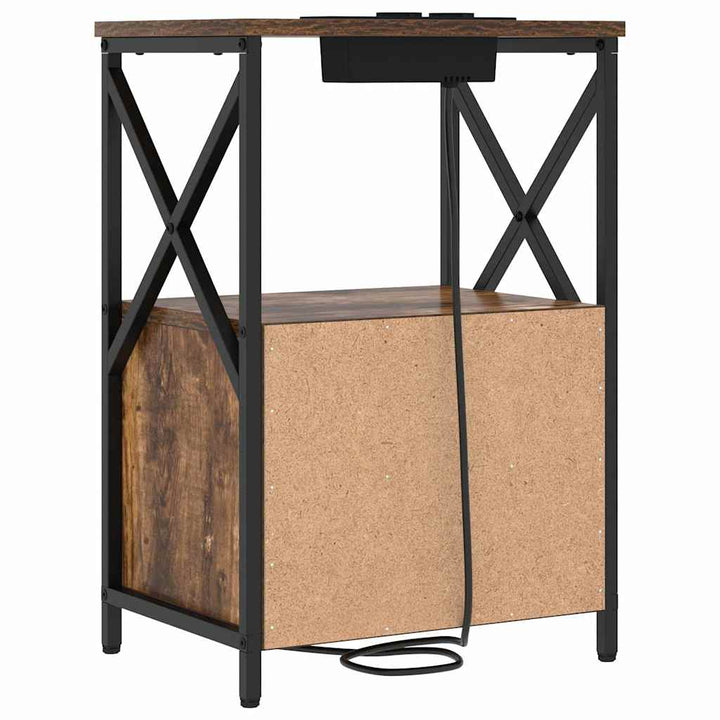 Natskab 2 pcs Røget eg 40 x 31 x 60 cm Konstrueret træ