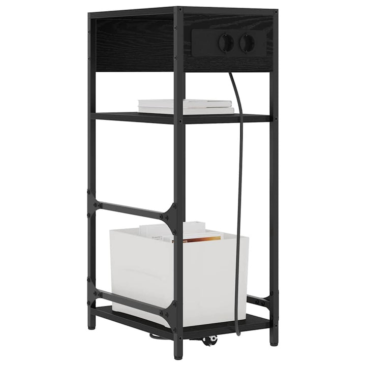 Natskab Sort eg 40 x 27 x 76 cm Konstrueret træ