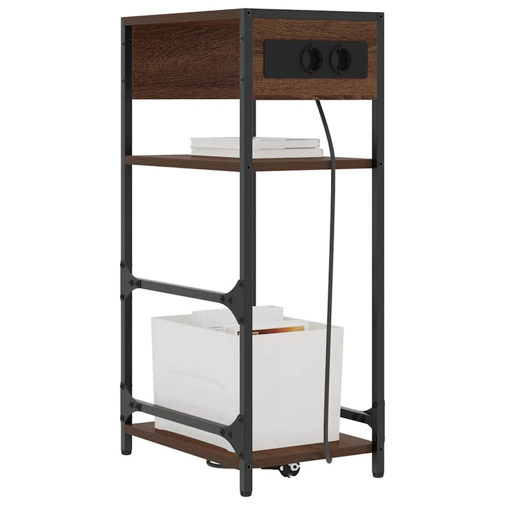 Natskab Brun eg 40 x 27 x 76 cm Konstrueret træ