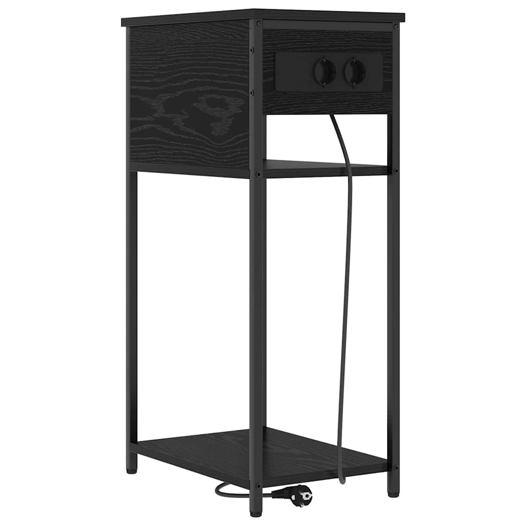 Natskab Sort eg 41 x 28 x 76 cm Konstrueret træ