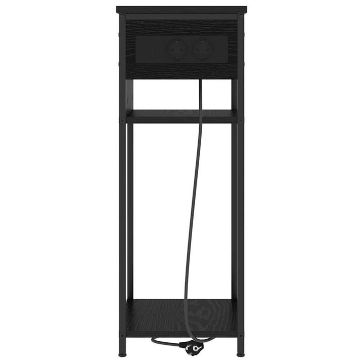 Natskab Sort eg 41 x 28 x 76 cm Konstrueret træ