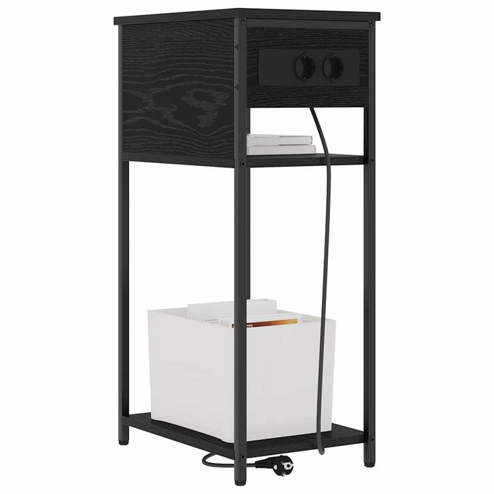 Natskab Sort eg 41 x 28 x 76 cm Konstrueret træ