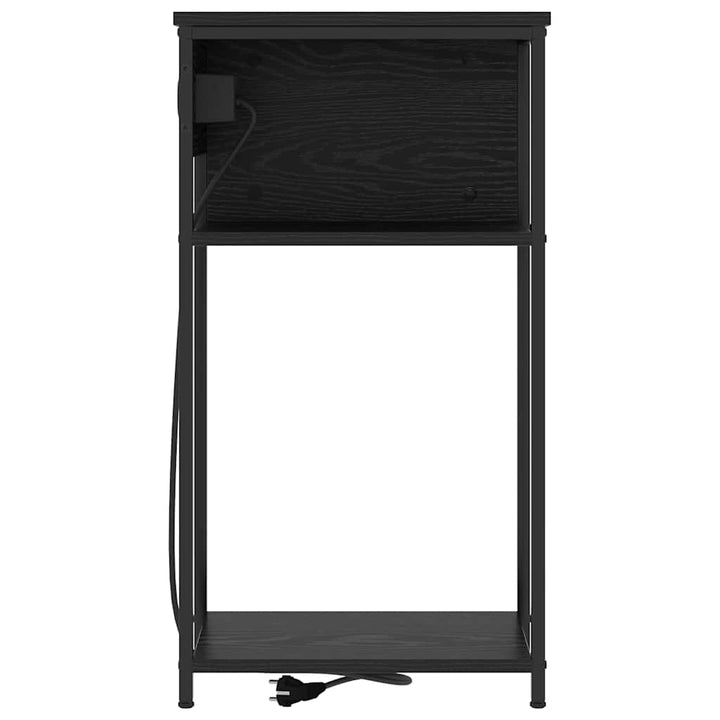 Natskab Sort eg 41 x 28 x 76 cm Konstrueret træ